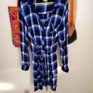 Bll nyc long flannel/flannel dress